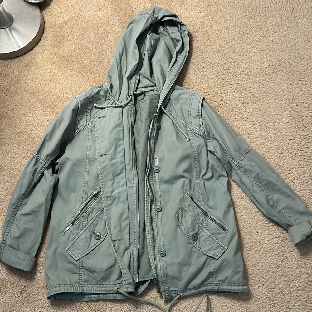 Green utility jacket